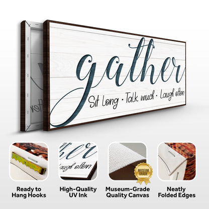 Gather Canvas Wall Art Sign