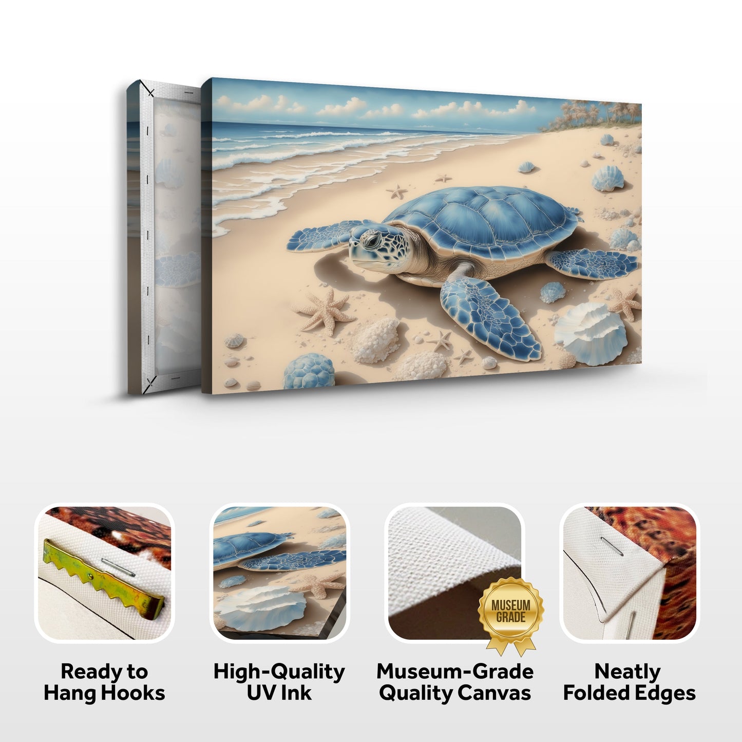 3D Coastal Canvas Wall Art