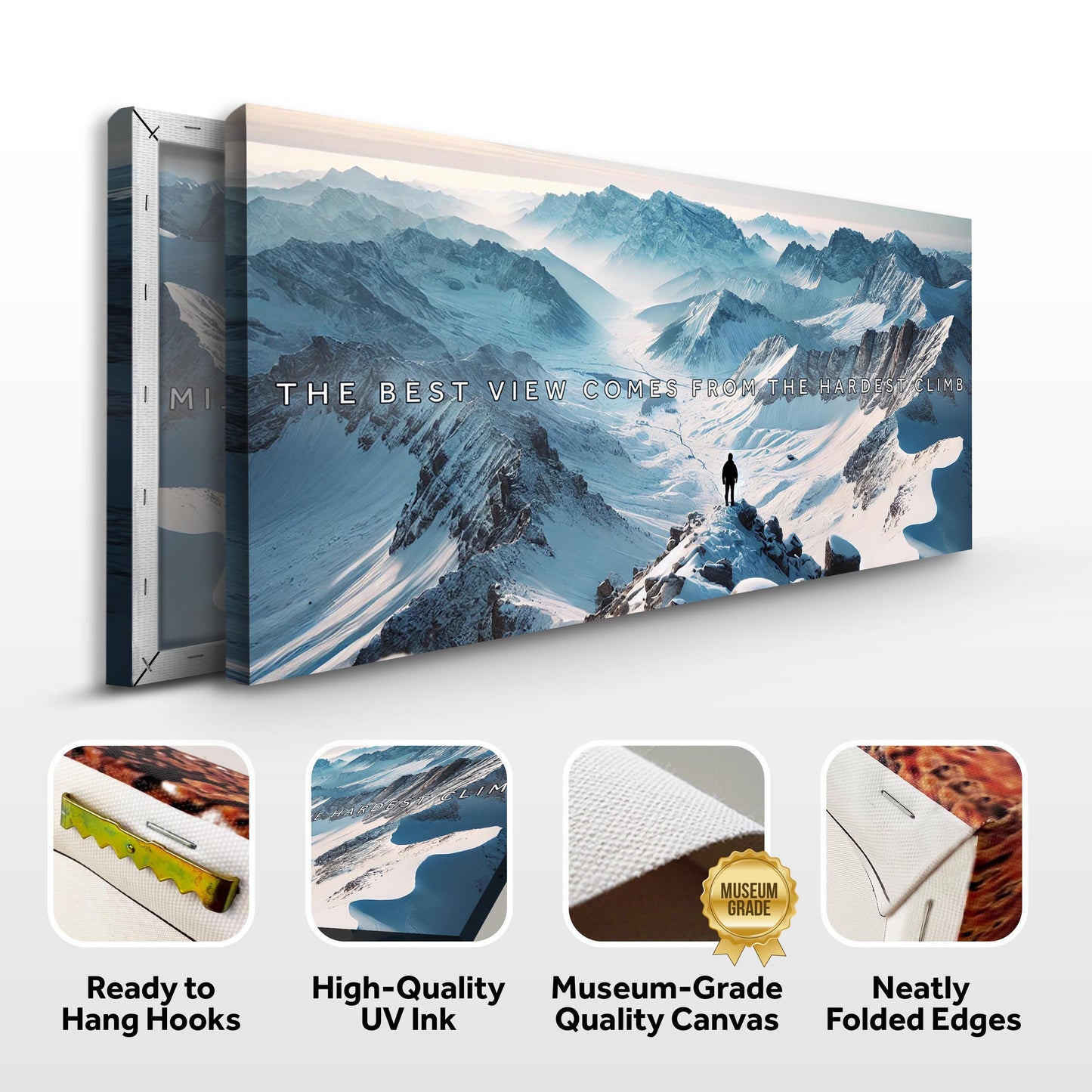 The Best View Mountain Landscape Canvas Wall Art