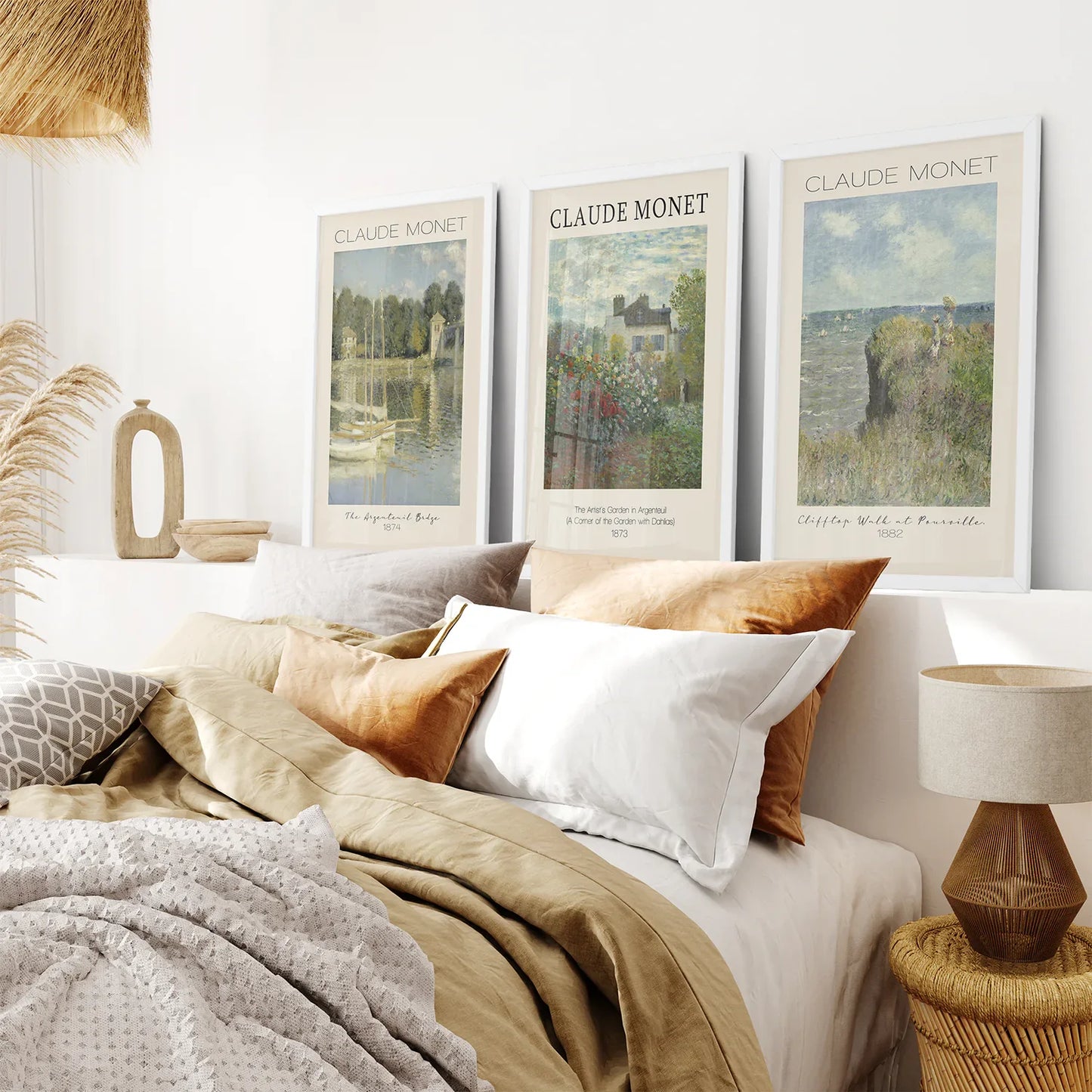 Impressionist Floral Wall Art Set of 3 Exhibition Prints