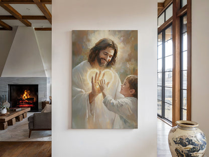 In His Hands Christian Canvas Wall Art