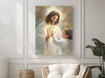 In His Hands Christian Canvas Wall Art