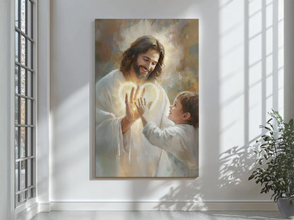 In His Hands Christian Canvas Wall Art