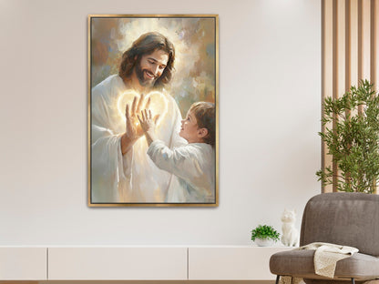 In His Hands Christian Canvas Wall Art