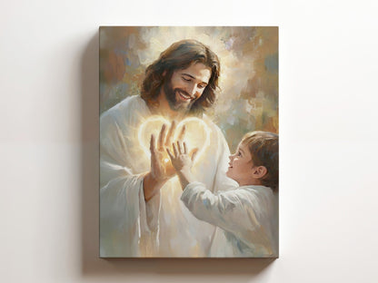 In His Hands Christian Canvas Wall Art
