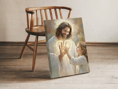In His Hands Christian Canvas Wall Art