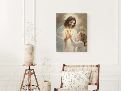 In His Hands Christian Canvas Wall Art