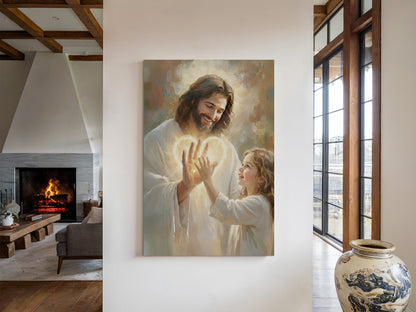 In His Hands Christian Canvas Wall Art