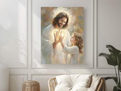 In His Hands Christian Canvas Wall Art