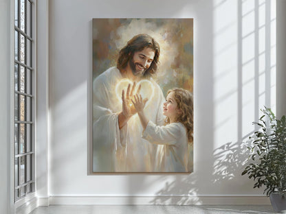 In His Hands Christian Canvas Wall Art