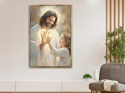 In His Hands Christian Canvas Wall Art