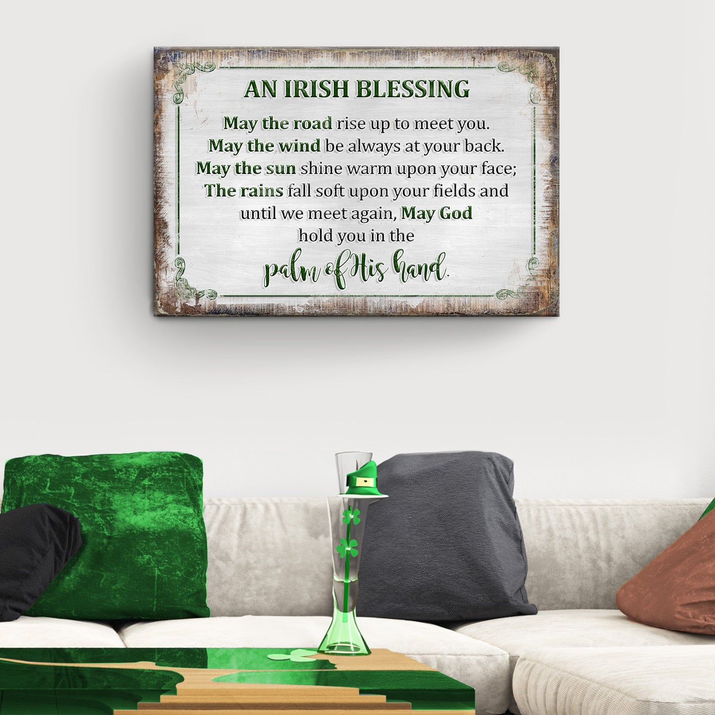 Irish Blessing Farmhouse Canvas Wall Art