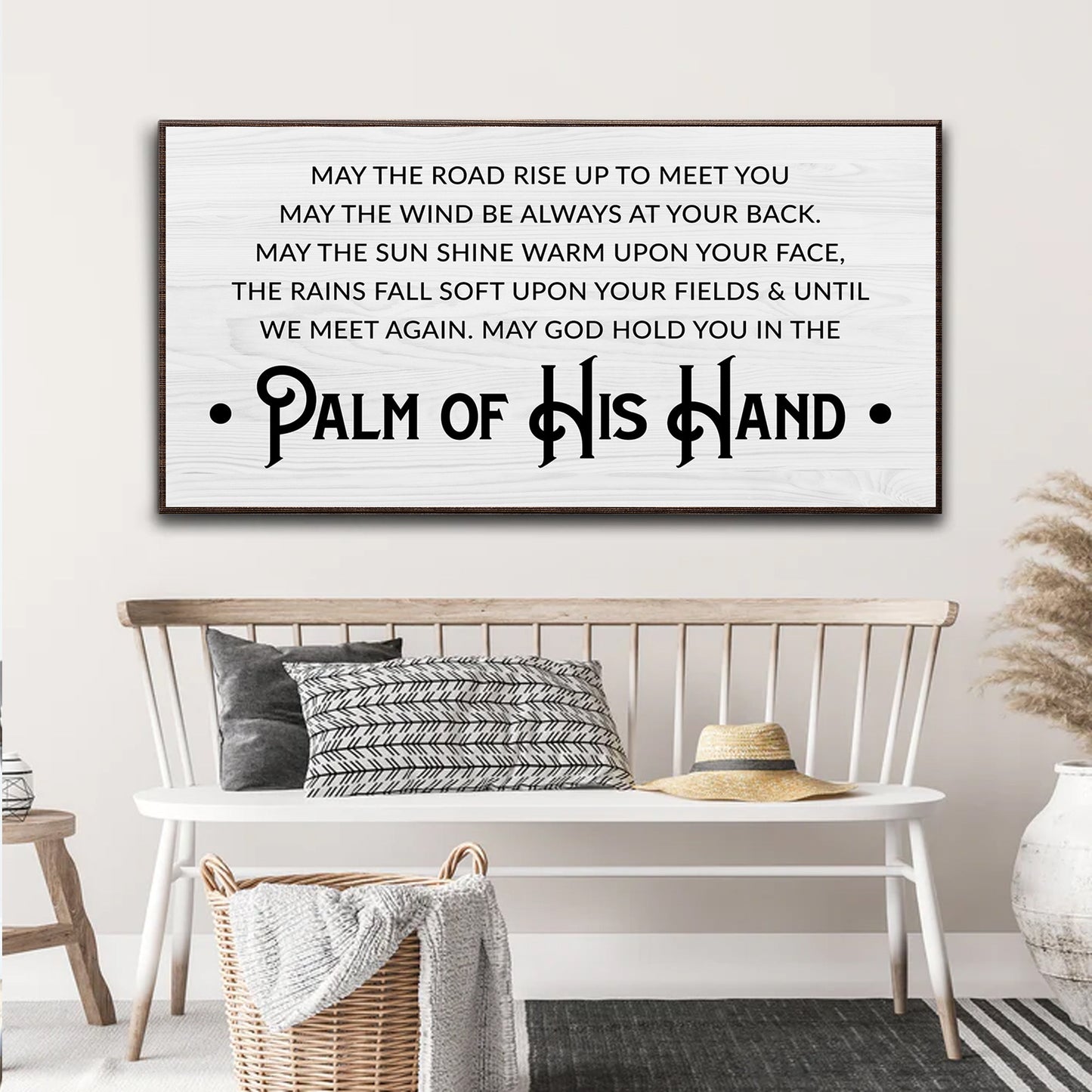 Irish Blessing Farmhouse Canvas Art Wide Format