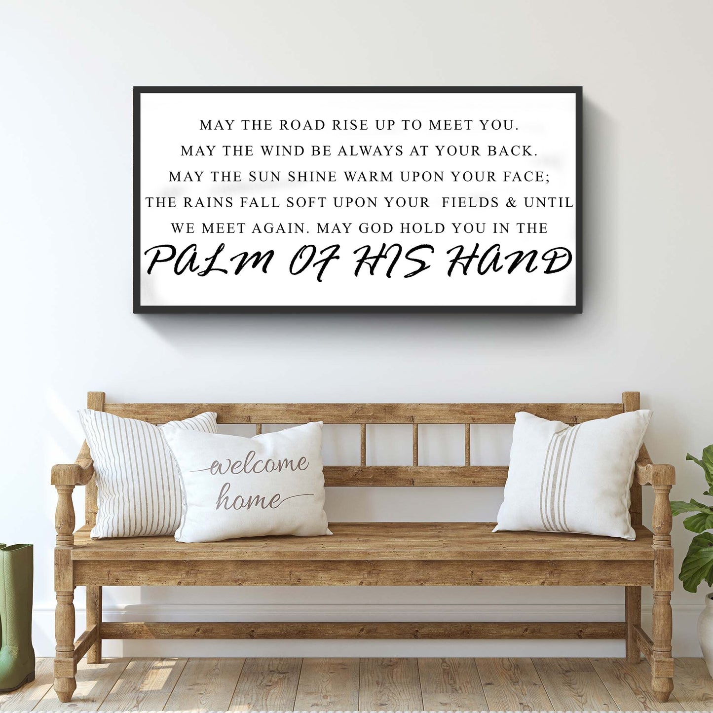 Irish Blessing Farmhouse Canvas Sign Wide Format