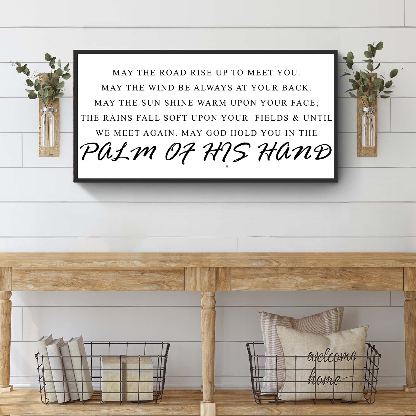Irish Blessing Farmhouse Canvas Sign Wide Format