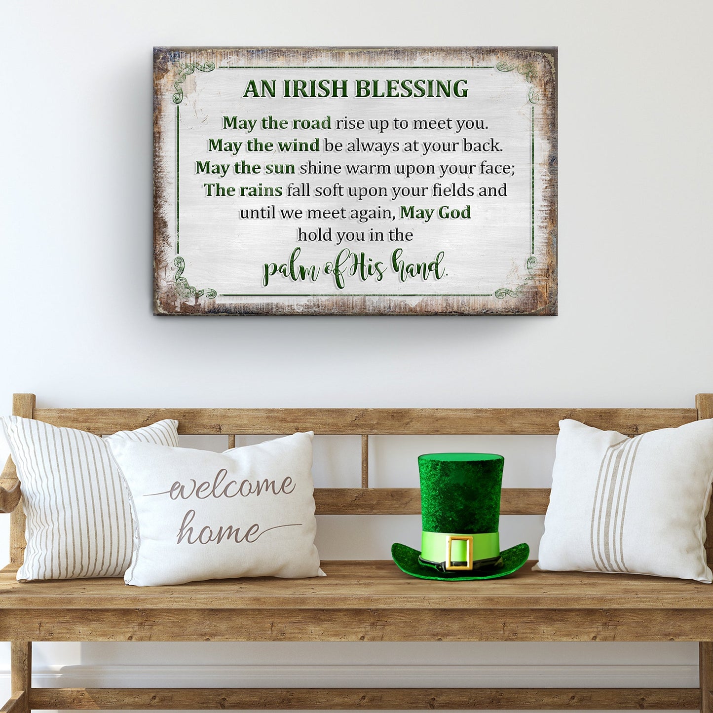 Irish Blessing Farmhouse Canvas Wall Art