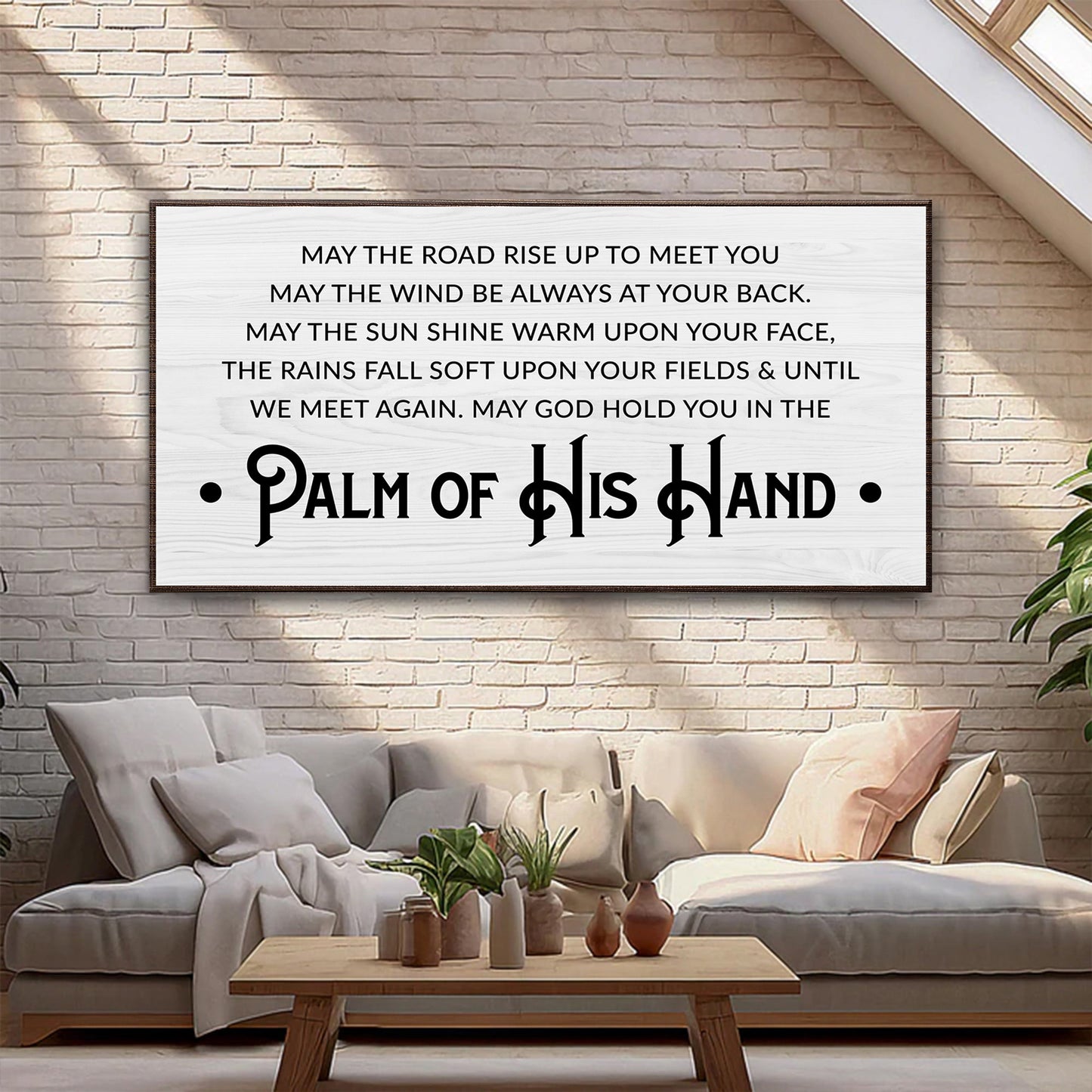 Irish Blessing Farmhouse Canvas Art Wide Format
