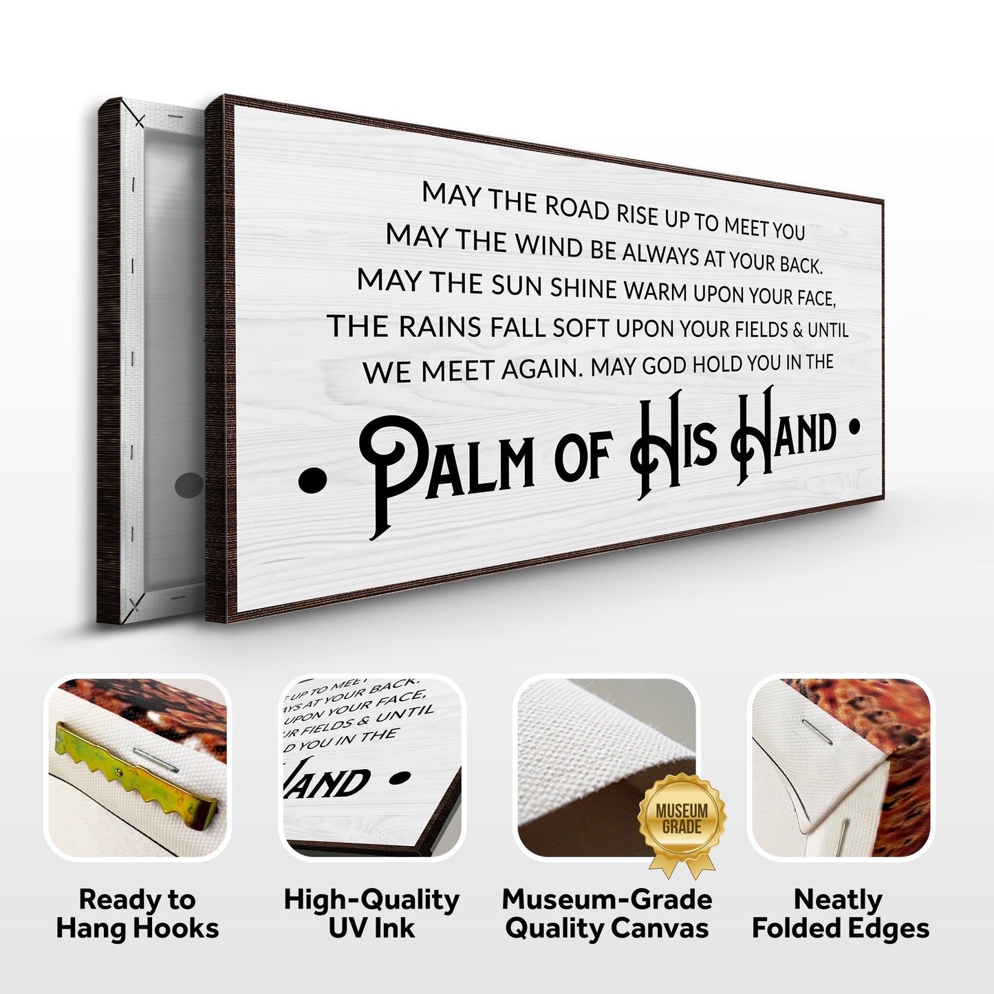 Irish Blessing Farmhouse Canvas Art Wide Format