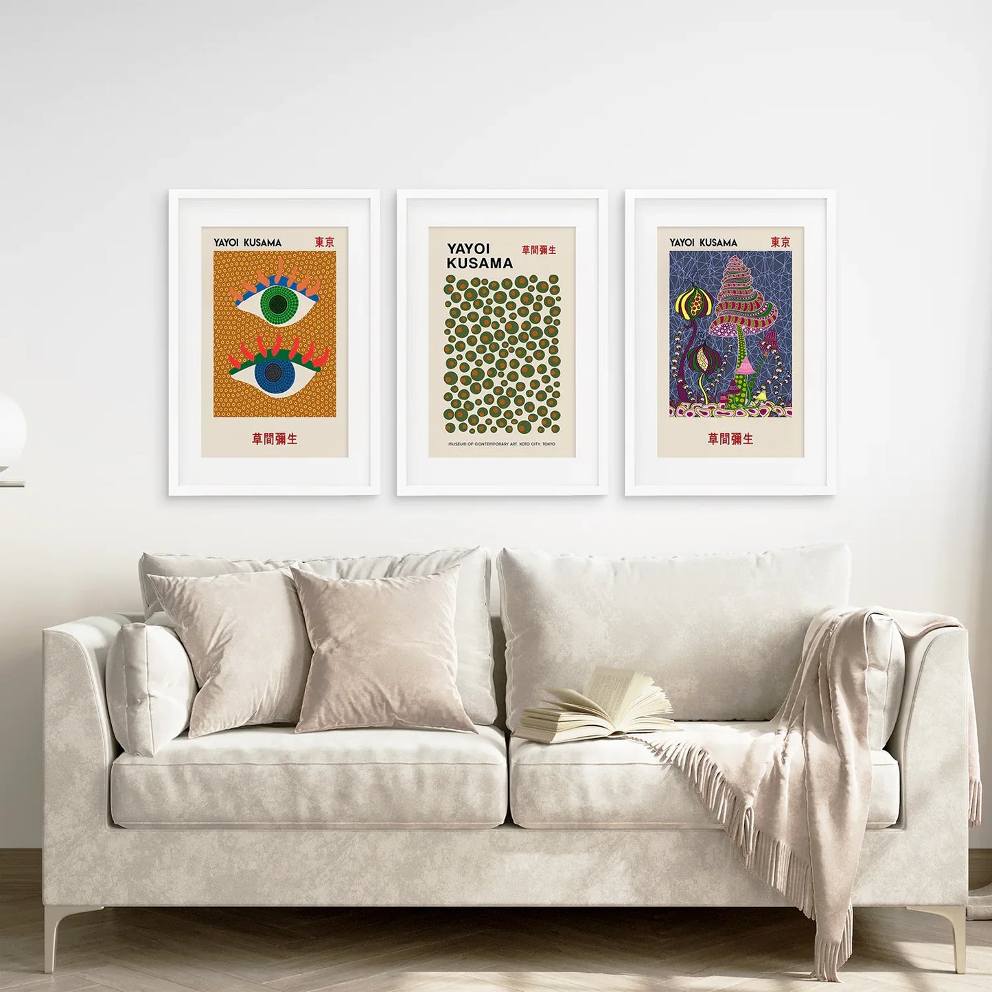 Modern Exhibition Wall Art Set of 3 Museum Prints