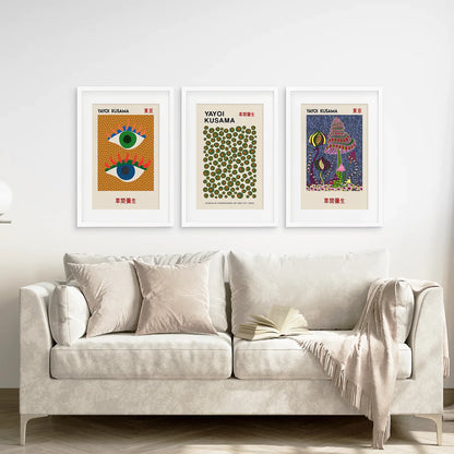Modern Exhibition Wall Art Set of 3 Museum Prints