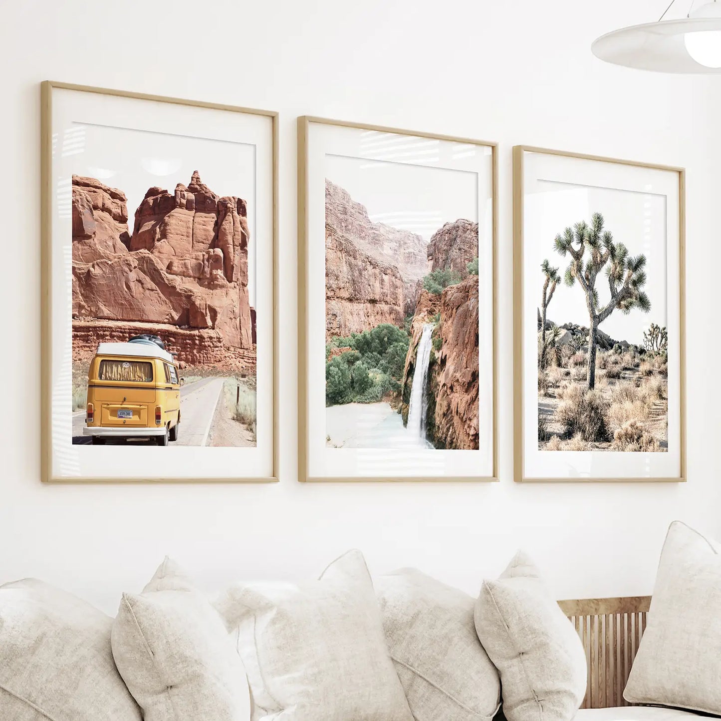 Arizona Travel Wall Art Set of 3 Desert Prints