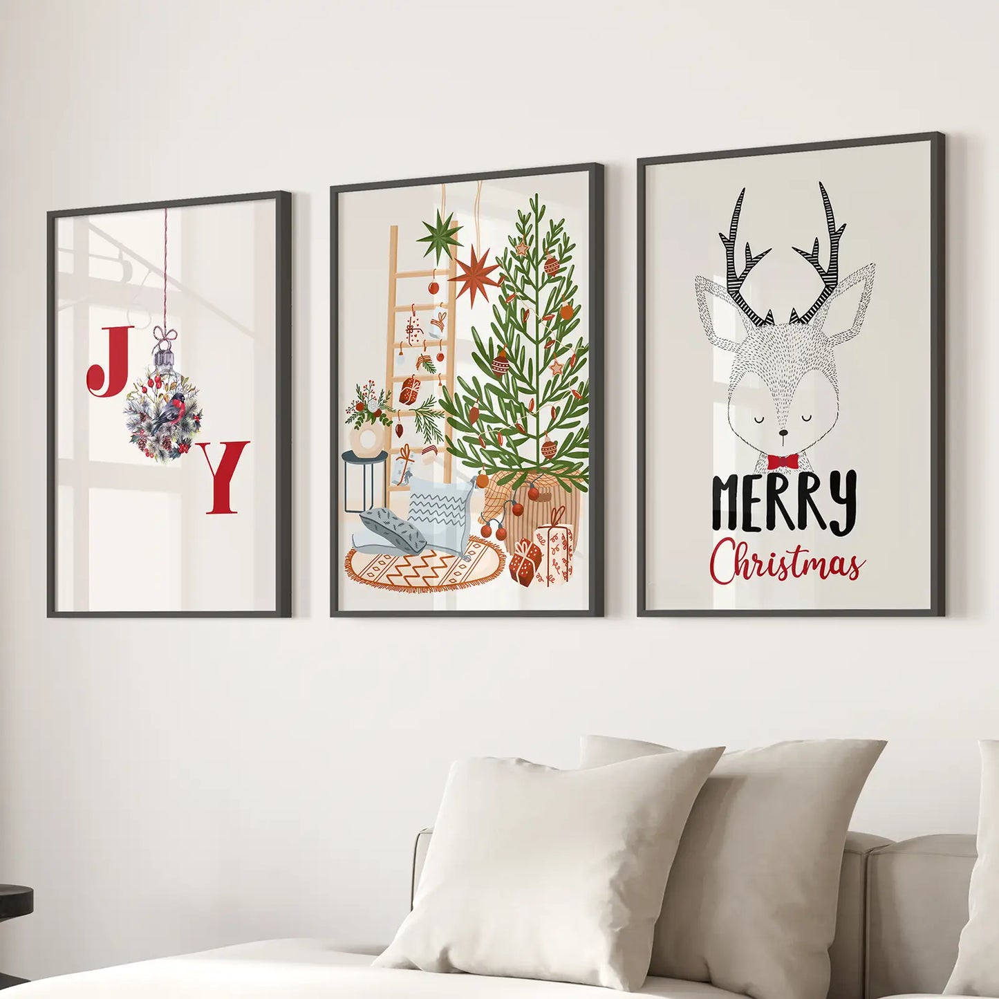 Christmas Winter Nursery Wall Art Set of 3 Prints
