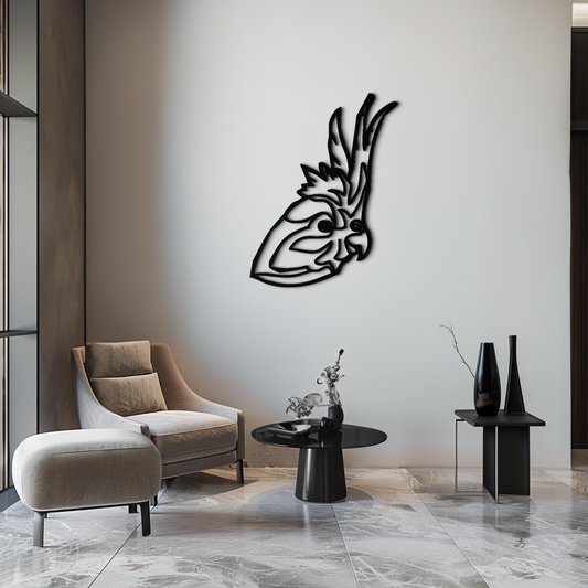 Rooster farmhouse metal wall art in powder-coated steel