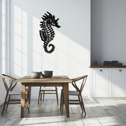 Seahorse Metal Wall Art - Coastal Ocean Decor