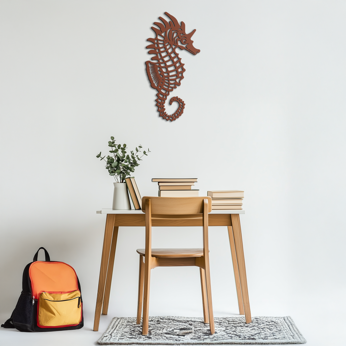 Seahorse Metal Wall Art - Coastal Ocean Decor