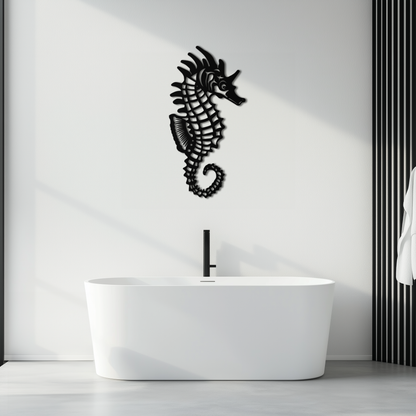 Seahorse Metal Wall Art - Coastal Ocean Decor