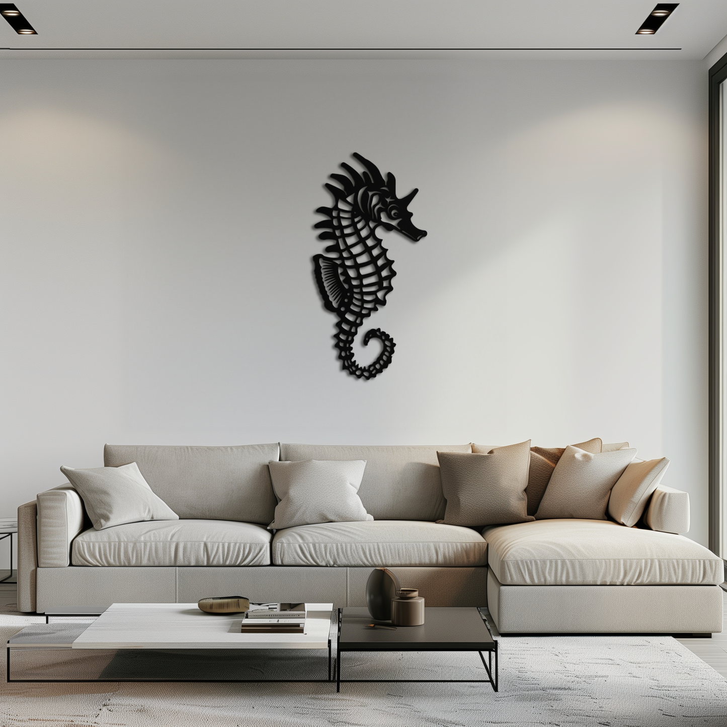 Seahorse Metal Wall Art - Coastal Ocean Decor