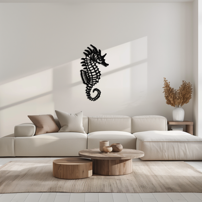 Seahorse Metal Wall Art - Coastal Ocean Decor