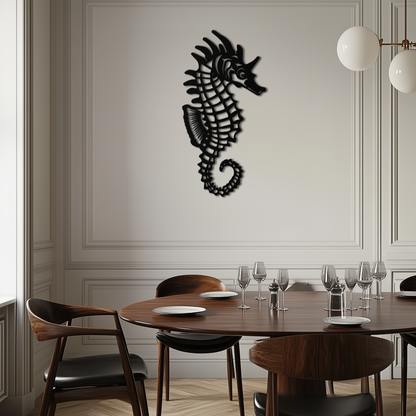 Seahorse Metal Wall Art - Coastal Ocean Decor