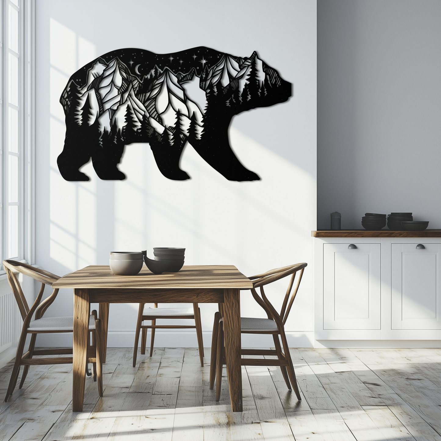 Mountain Bear Metal Wall Art