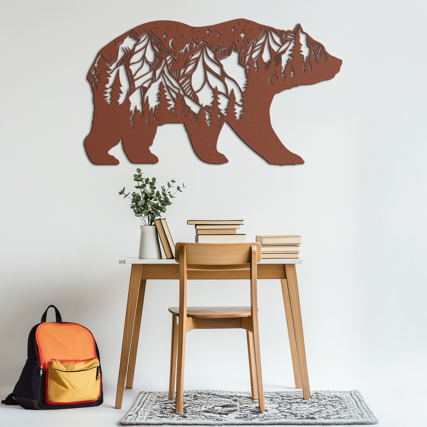 Mountain Bear Metal Wall Art