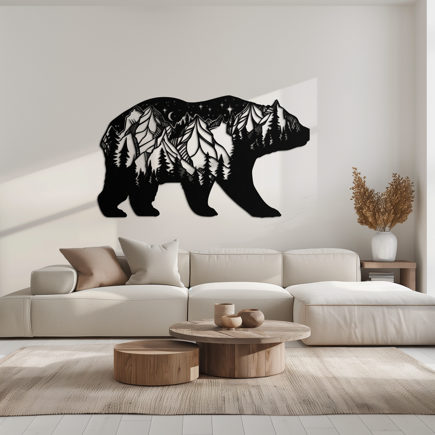 Mountain Bear Metal Wall Art