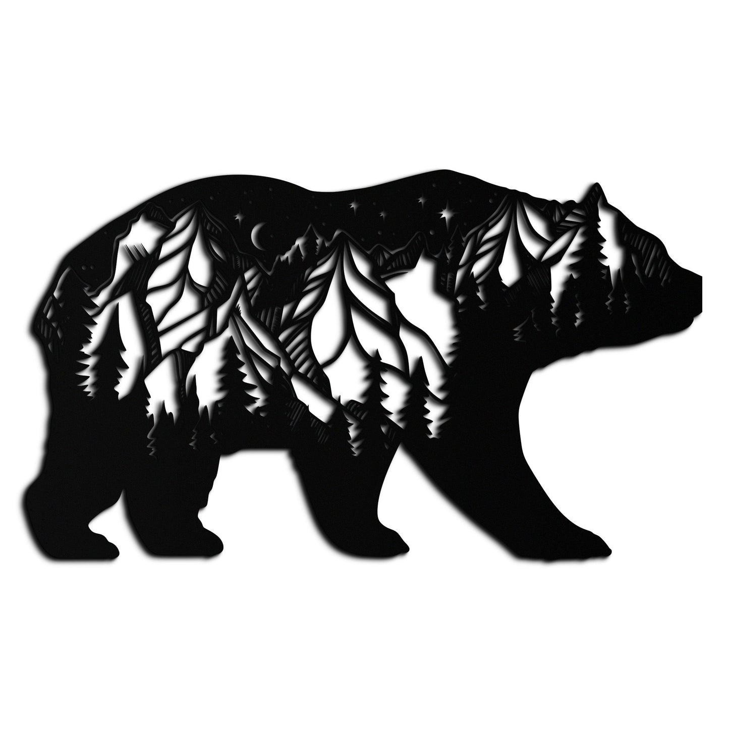 Mountain Bear Metal Wall Art