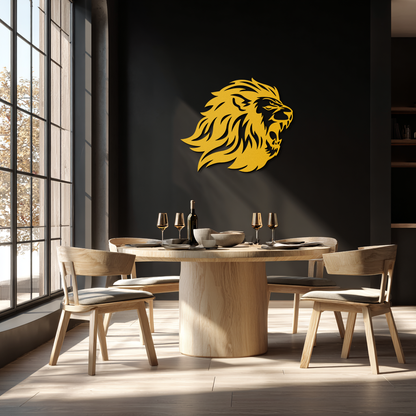 Roaring Lion Metal Wall Art