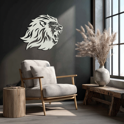 Roaring Lion Metal Wall Art