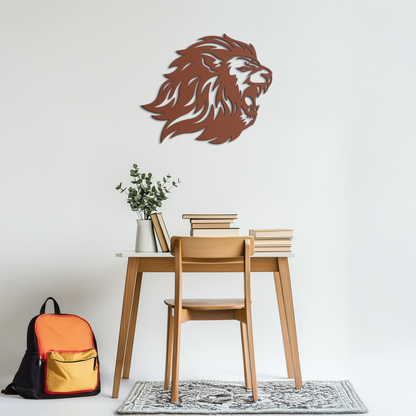 Roaring Lion Metal Wall Art
