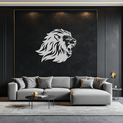Roaring Lion Metal Wall Art