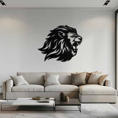 Roaring Lion Metal Wall Art