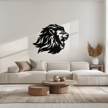 Roaring Lion Metal Wall Art