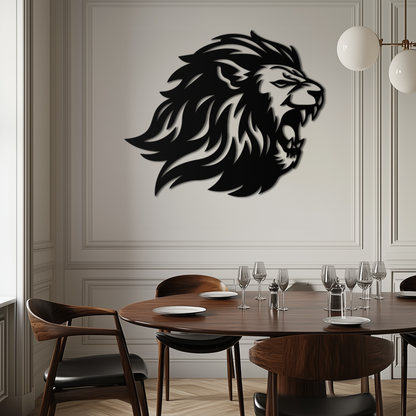 Roaring Lion Metal Wall Art