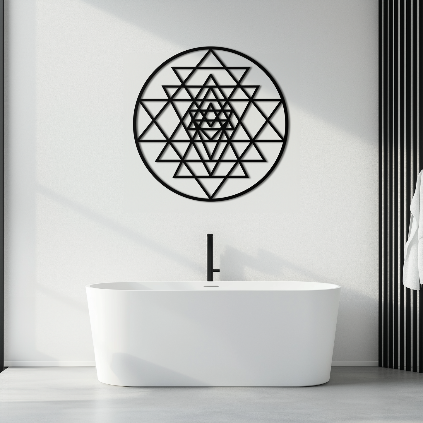 Sri Yantra Sacred Geometry Metal Wall Art