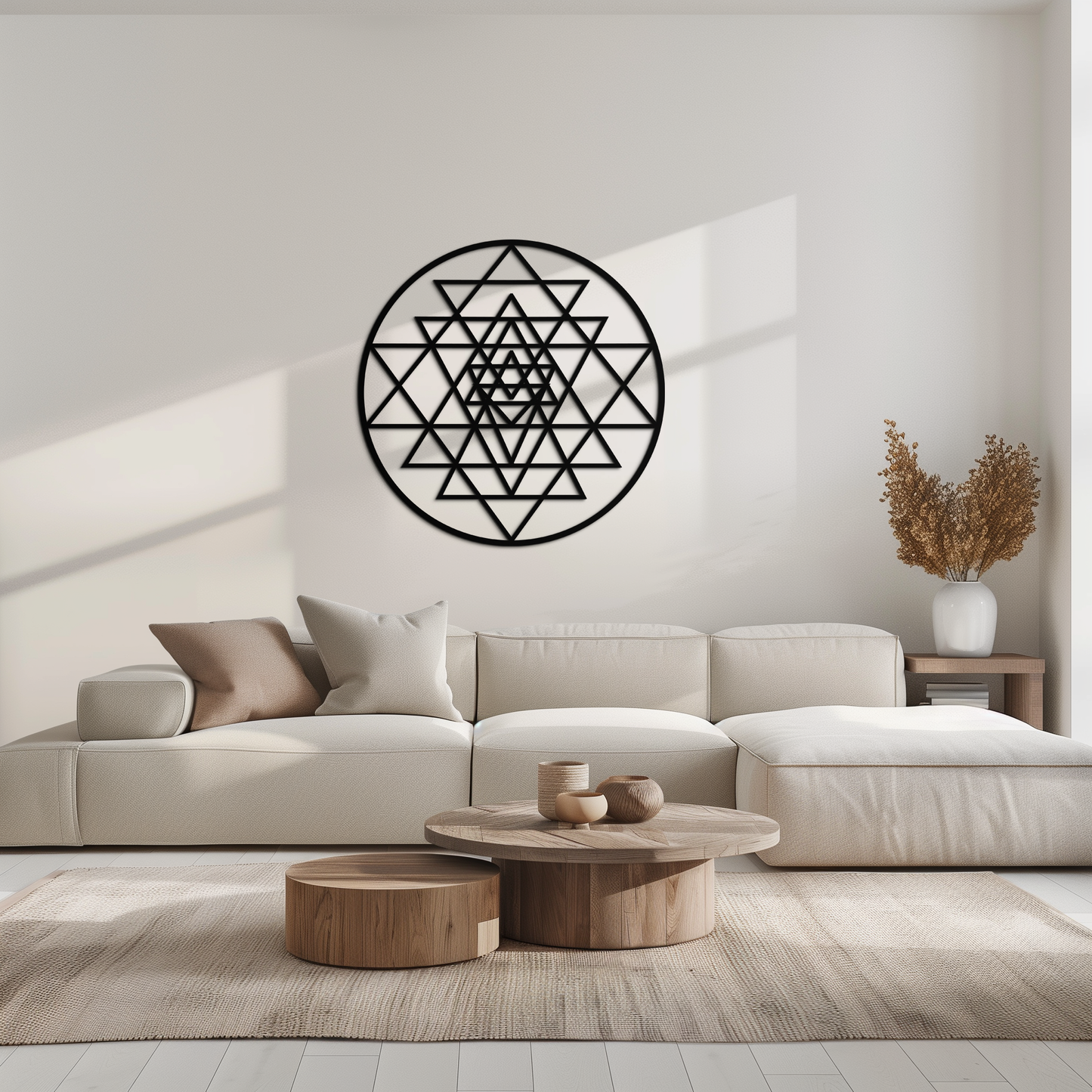 Sri Yantra Sacred Geometry Metal Wall Art