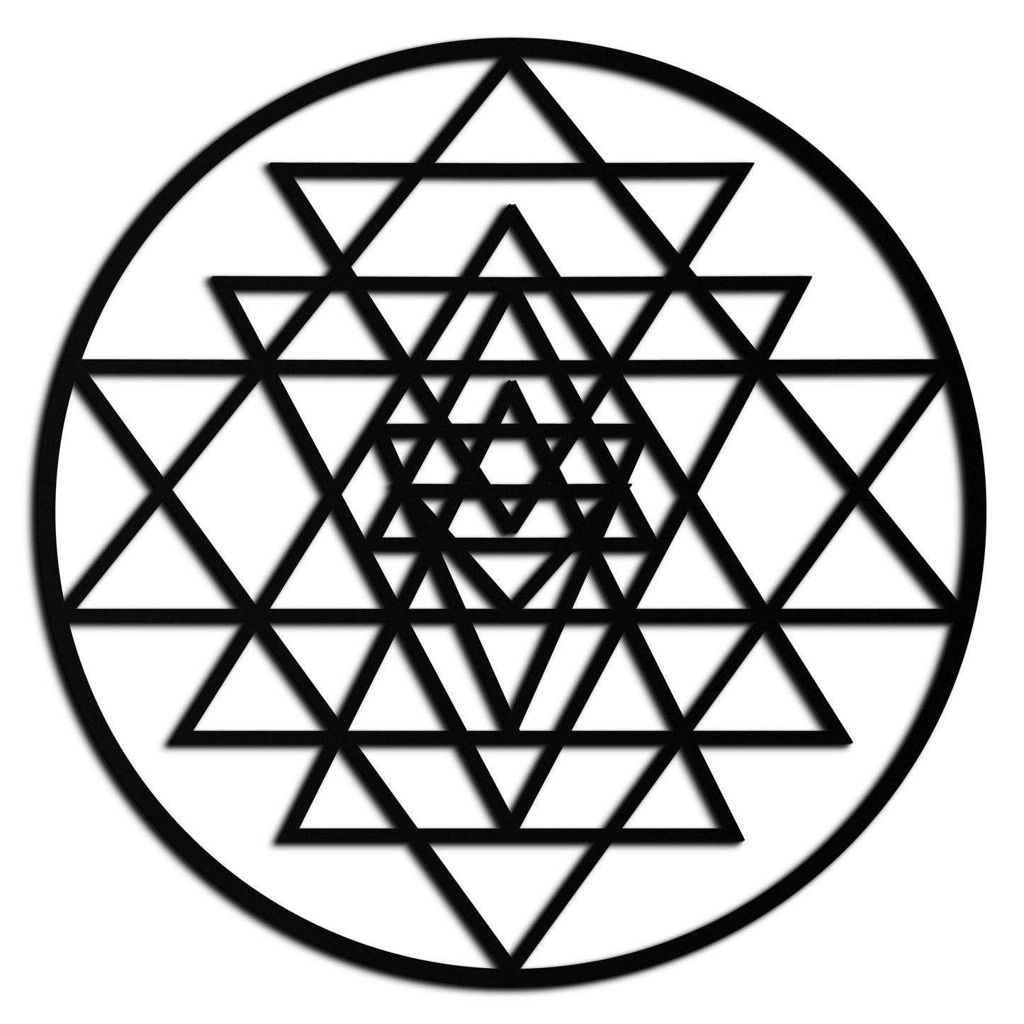 Sri Yantra Sacred Geometry Metal Wall Art
