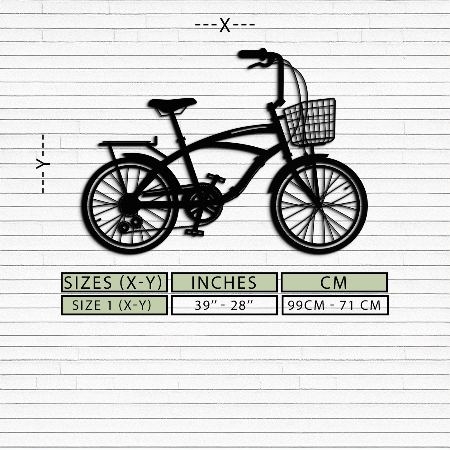 Bicycle Metal Wall Art - Modern Industrial Bike Decor - KAF124
