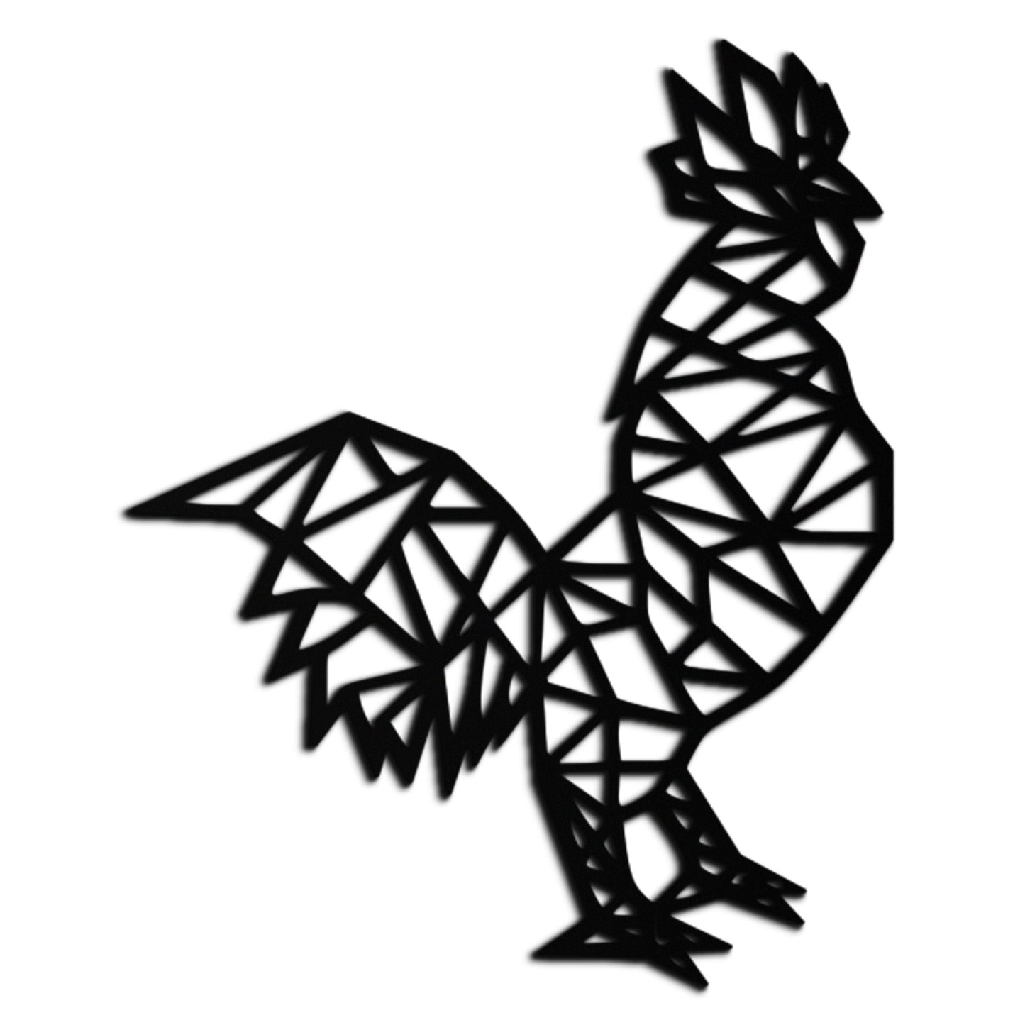 Geometric Rooster Metal Wall Art - Modern Farmhouse Decor