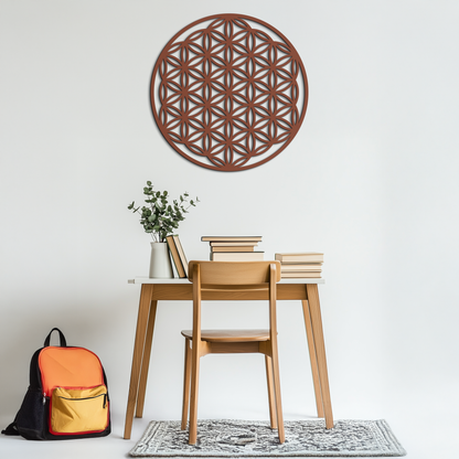 Flower of Life Sacred Geometry Metal Wall Art